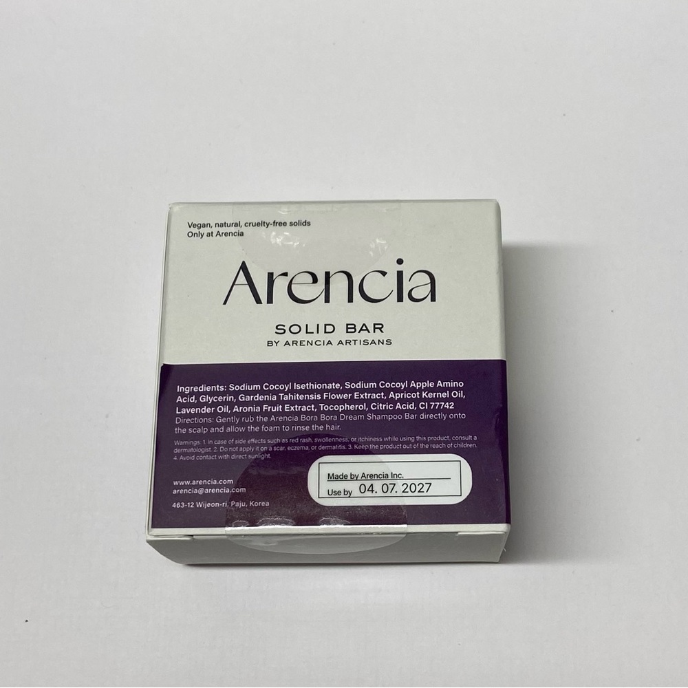 Arencia Bora Bora Dream Shampoo Bar, 2.82 oz. - Picture 11 of 14